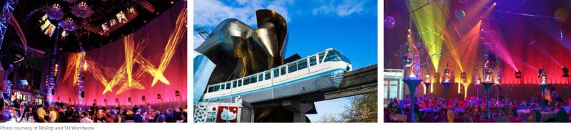 Collage of photos of MoPop events